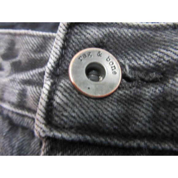 RAG and BONE Washed Black Tapered 36x27 Cotton Button Closure USA Jeans - Picture 2 of 6
